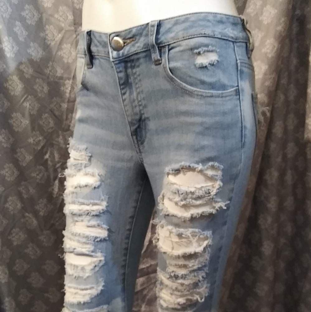 Distressed jeans